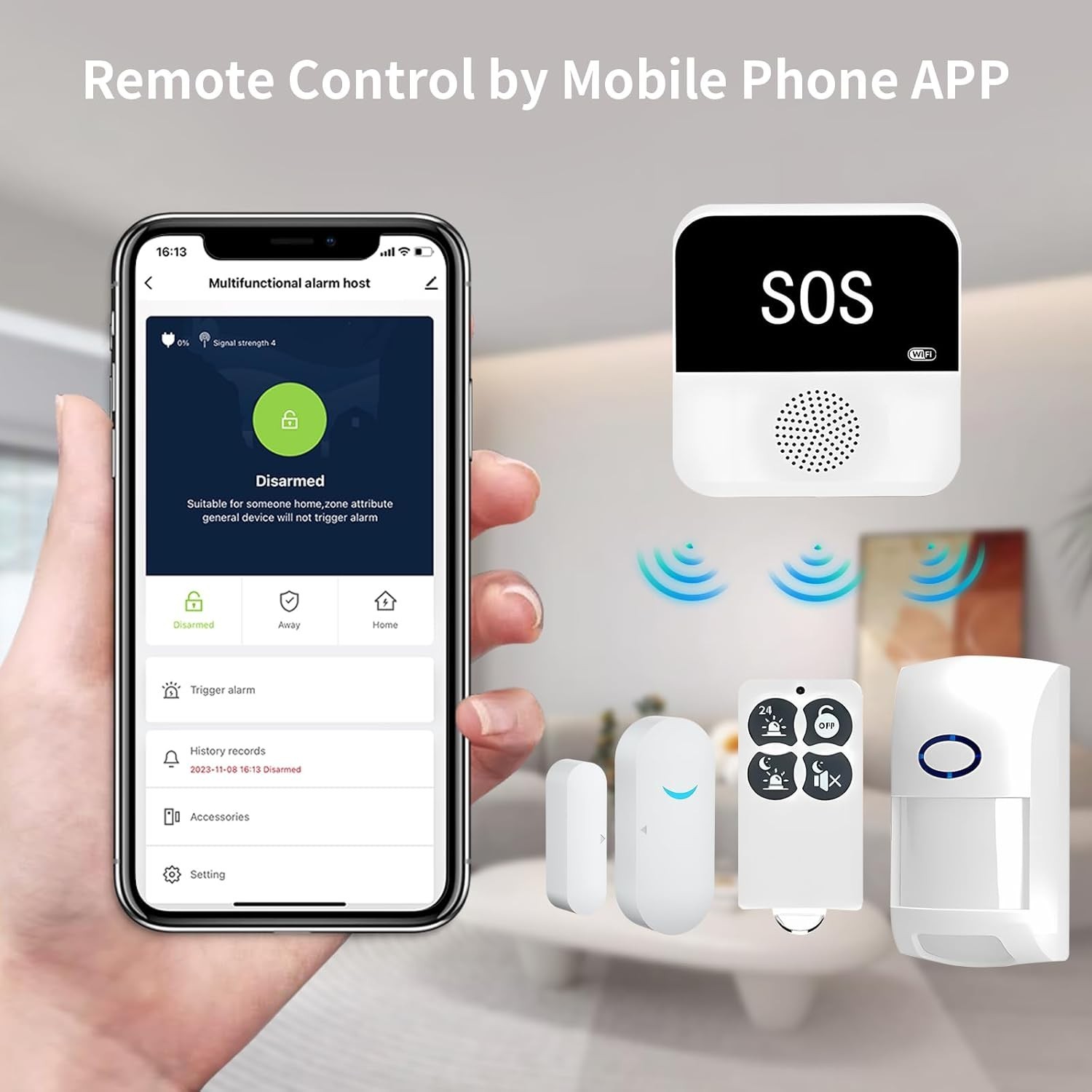eMylo WiFi Smart Alarm Kit, Home Security Alarm System, 4 Pieces