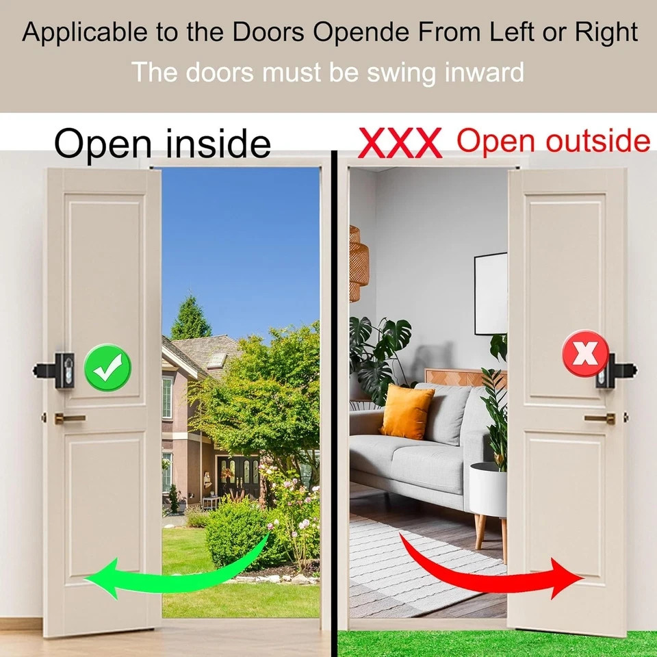 Anti-Theft Video Doorbell Mount, No Drill Bracket Holder Accessories Black