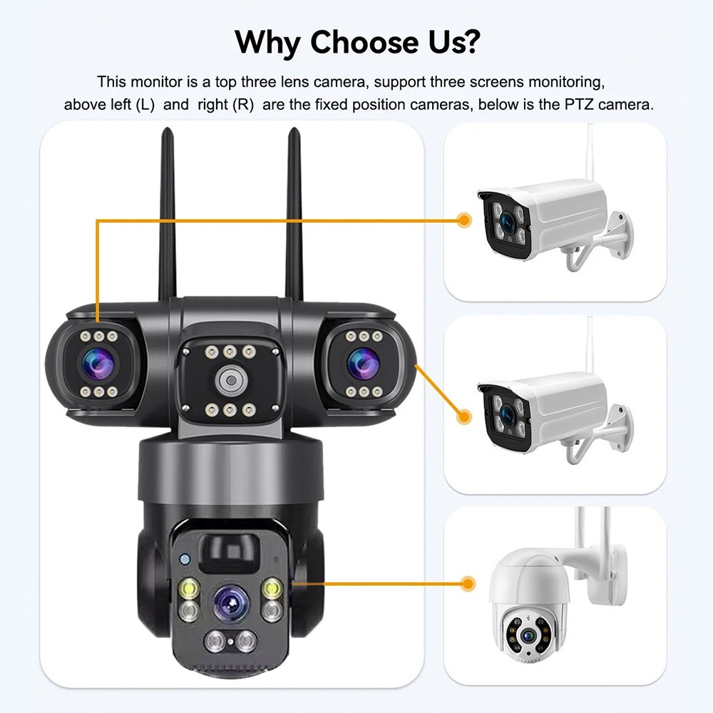 12MP Solar Battery Powered Home Security Camera Outdoor Wifi Wireless PTZ CCTV