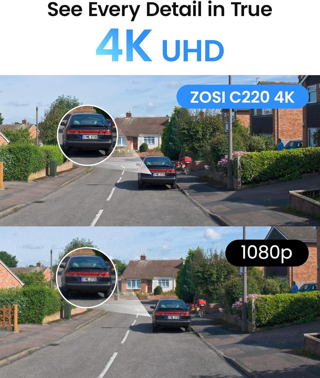 ZOSI C220 4K 8MP 8CH 8 x 8MP POE Security Camera System 2TB HDD AI Detect Audio