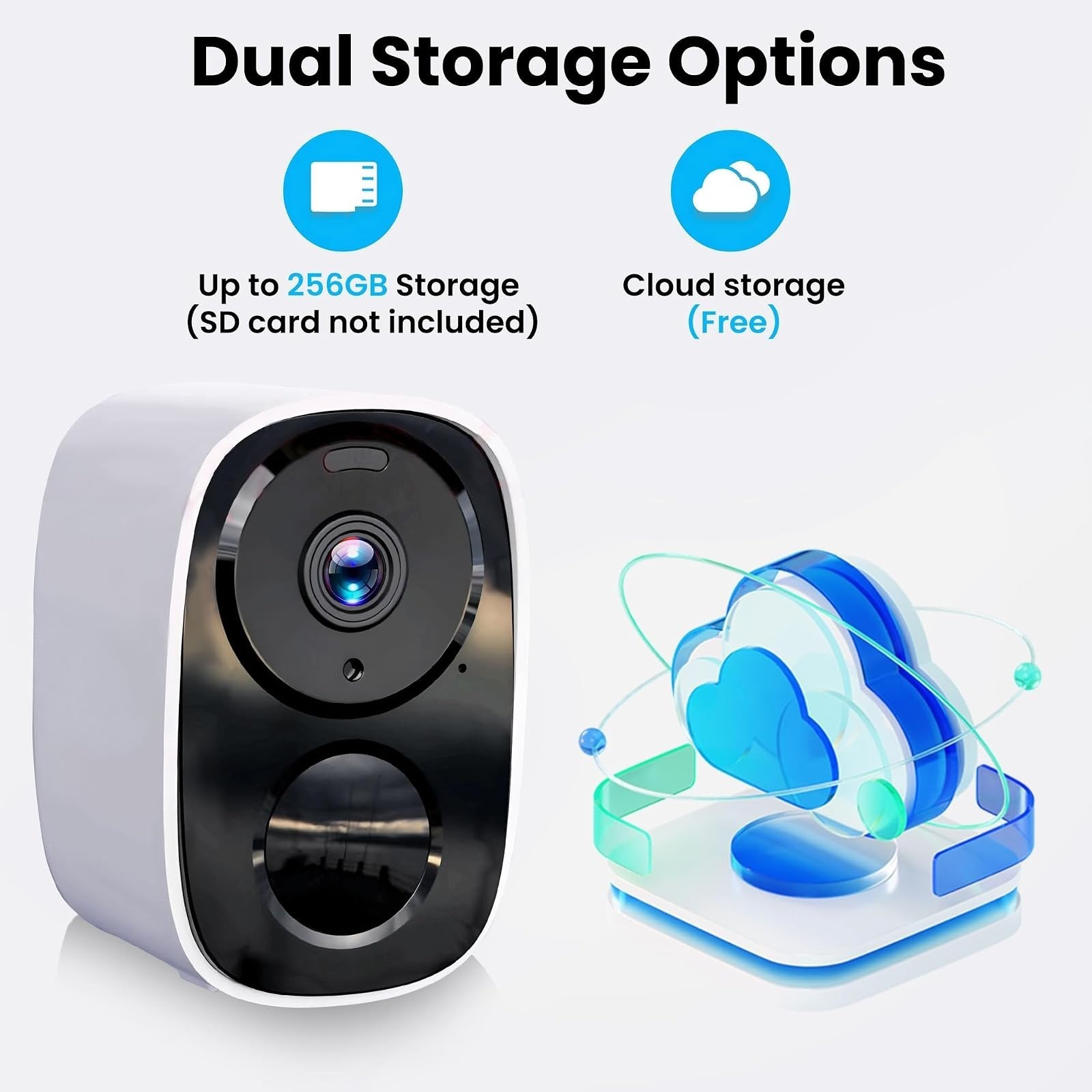 HITELLARCAM 2K Wireless Security Camera, Free Cloud Storage, AI Detection