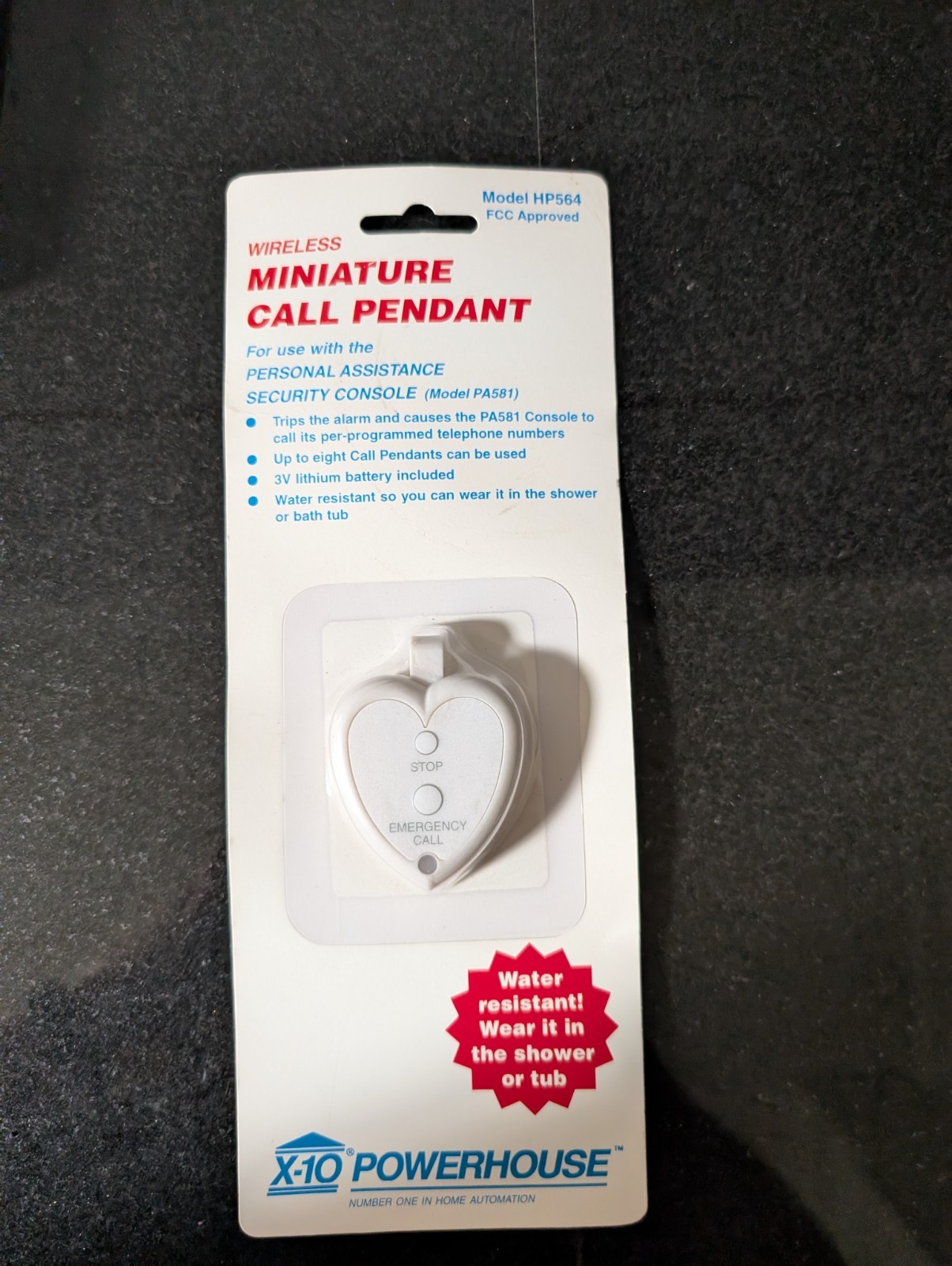X-10 Powerhouse Personal Assistance Security System PA581 with 2 call pendants