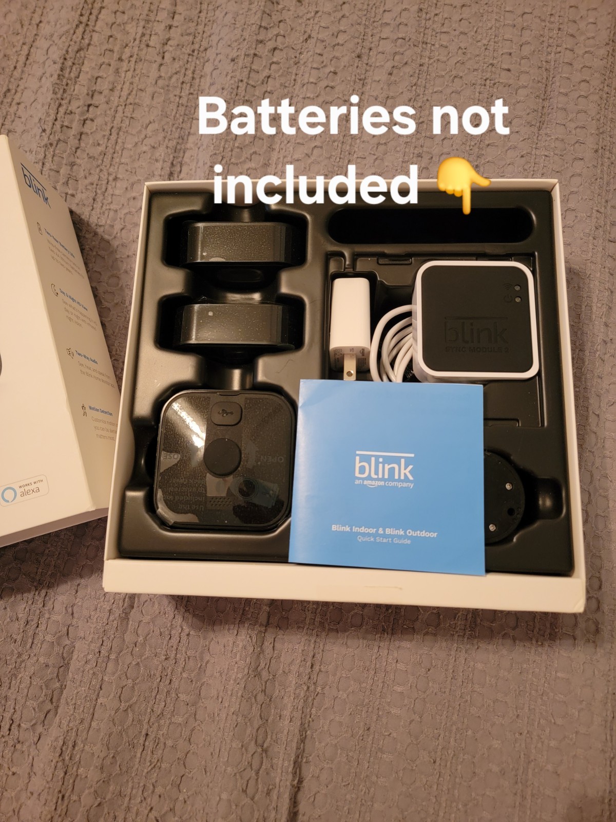 Blink Outdoor 3-Camera Wireless Wi-Fi System, Alexa, Night Vision, Sync Module
