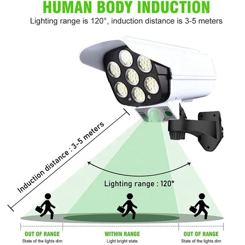 Solar Power Light Home Garden Lamp Outdoor Dummy Camera Motion Sensor 400W LED