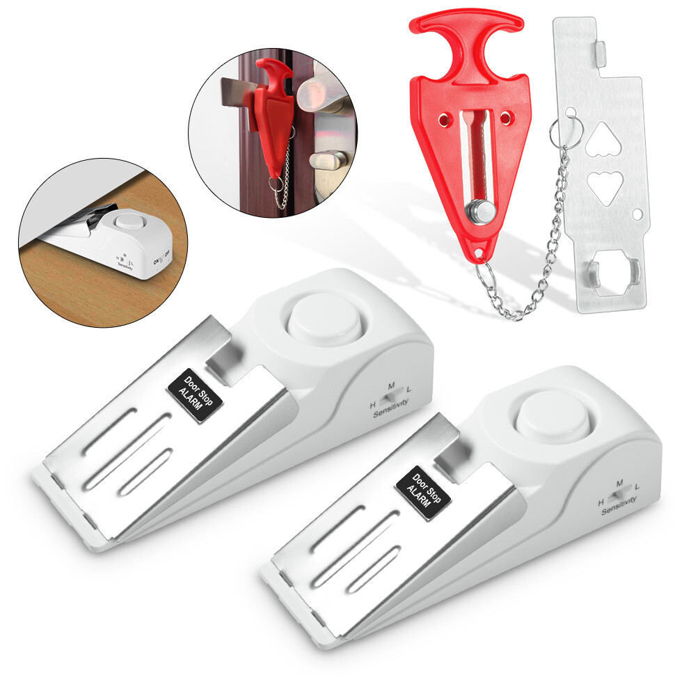 KERUI Security Door Stop Alarm 120DB Hotel Home Portable Security Safety Tools