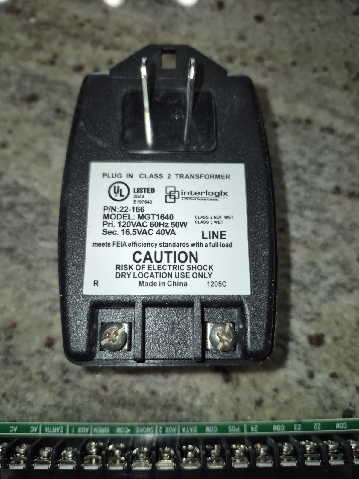Interlogix NX-4-V2 .08 6032 Security System Controlboard & Plug In Transformer
