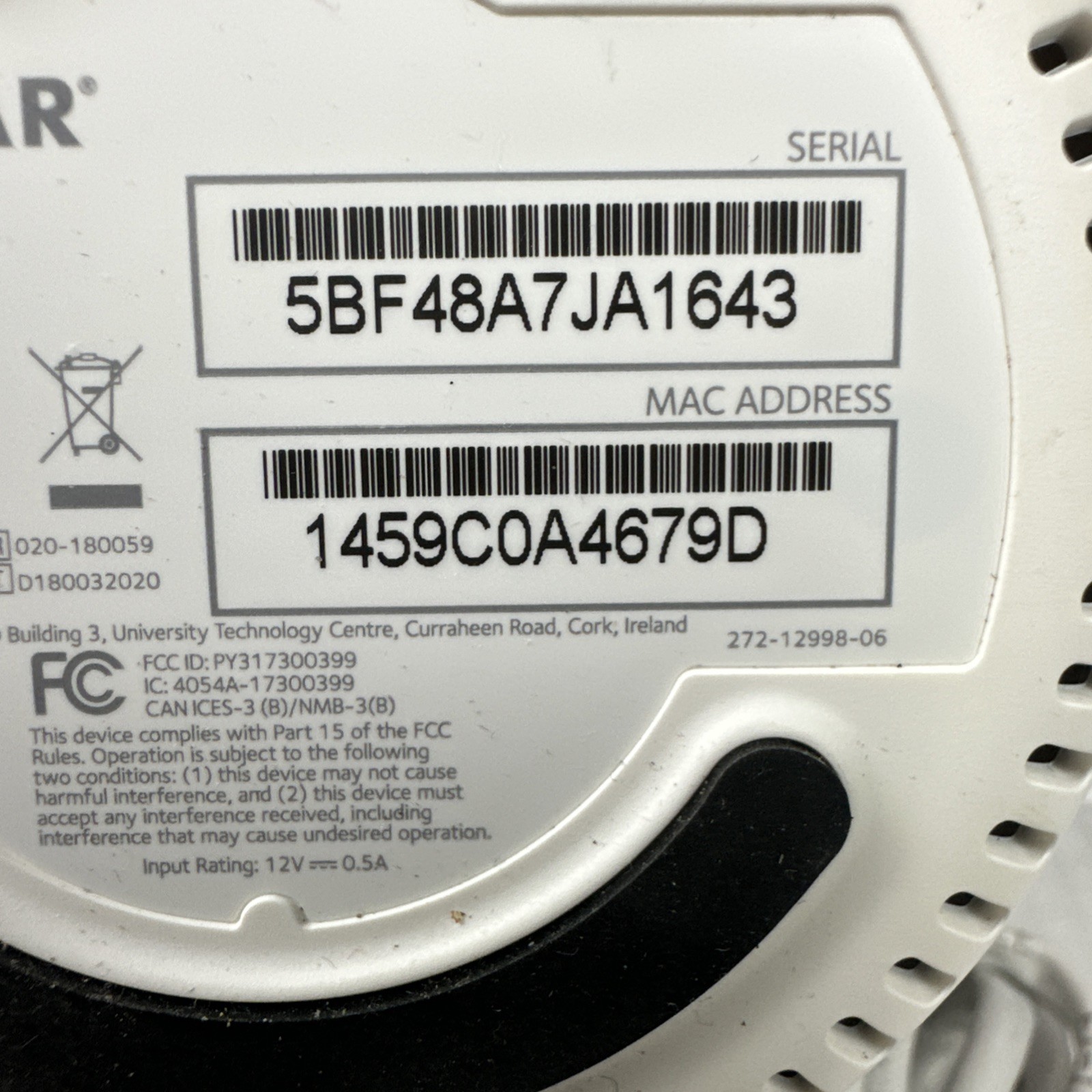 Netgear Arlo VMB3500 Base Station With Cords And One Wireless Camera