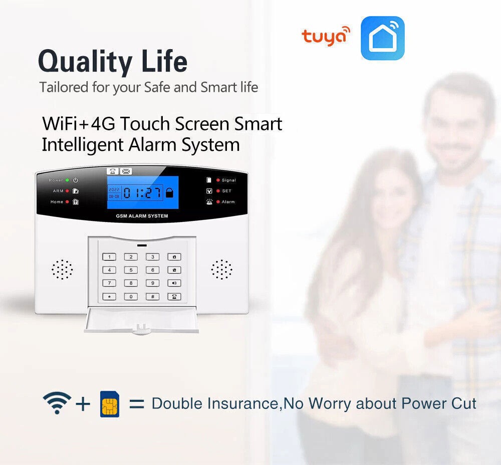L25 WiFi+US 4G Wireless Office Home Security Alarm System+Alexa+Google+TUYA APP