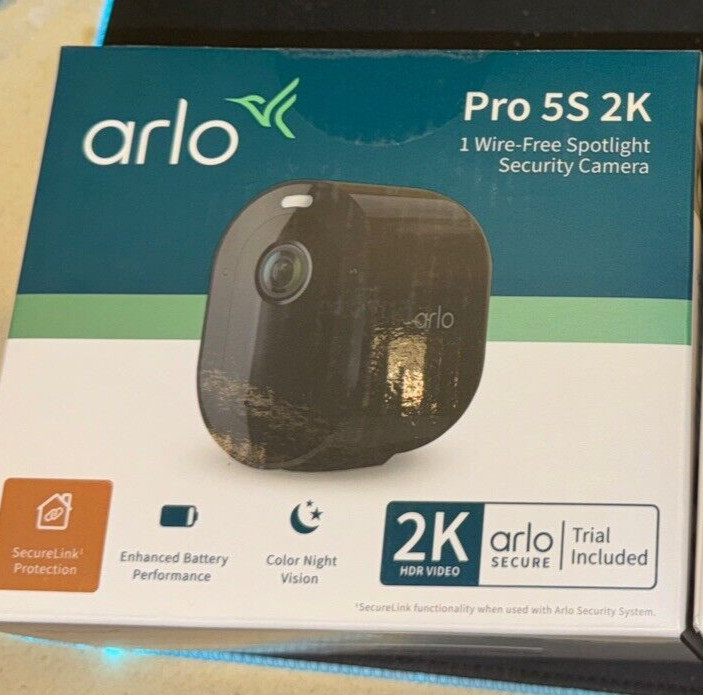 *Arlo Pro 5S Wireless 2K Spotlight Security Camera Night Vision Black and White