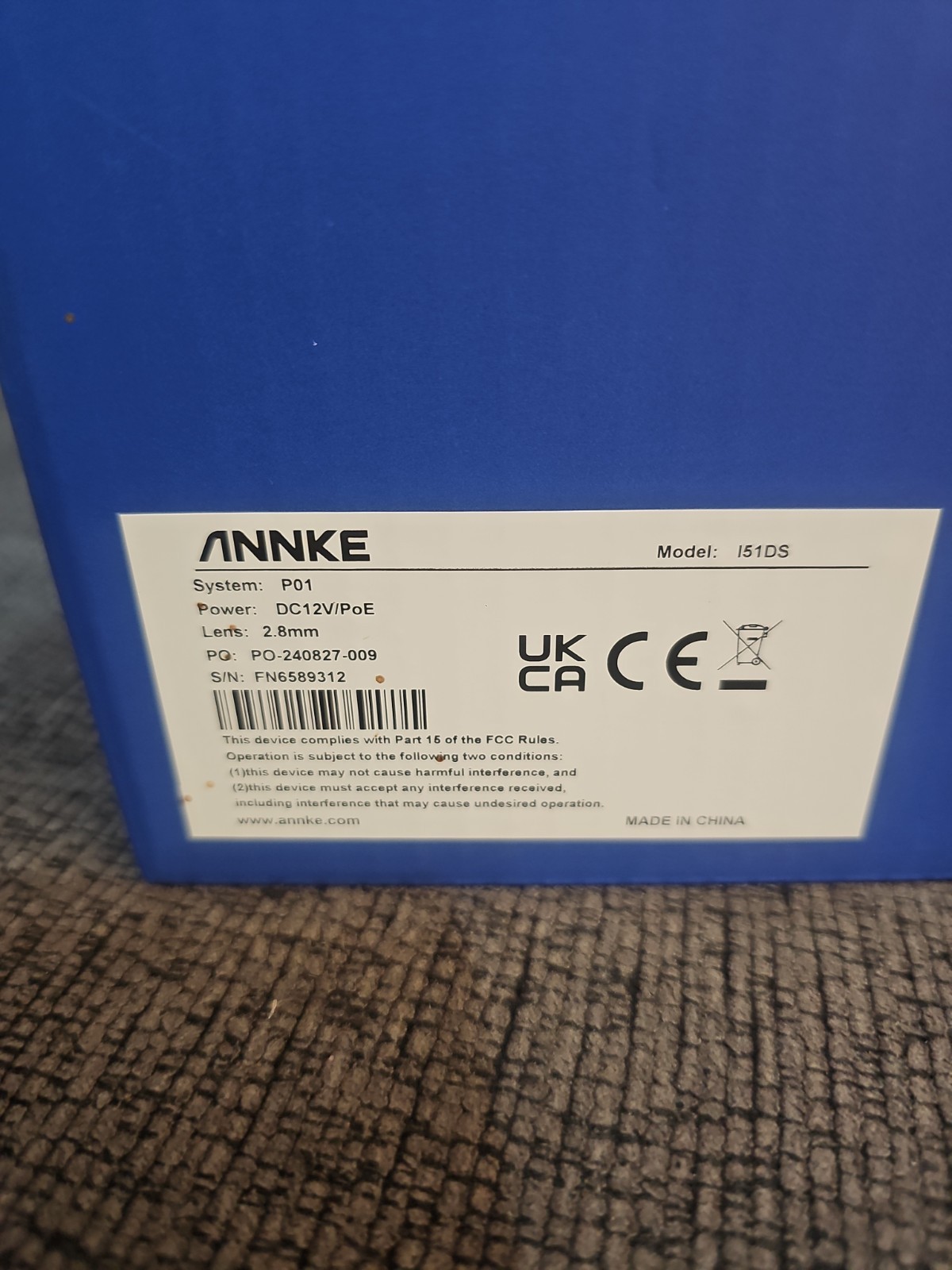 ANNKE C500 5MP Outdoor PoE Security IP Camera -White (I51DS)