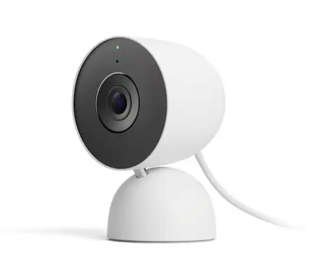 Google Nest Indoor Smart Security Camera (Wired, 3rd Gen) – Snow