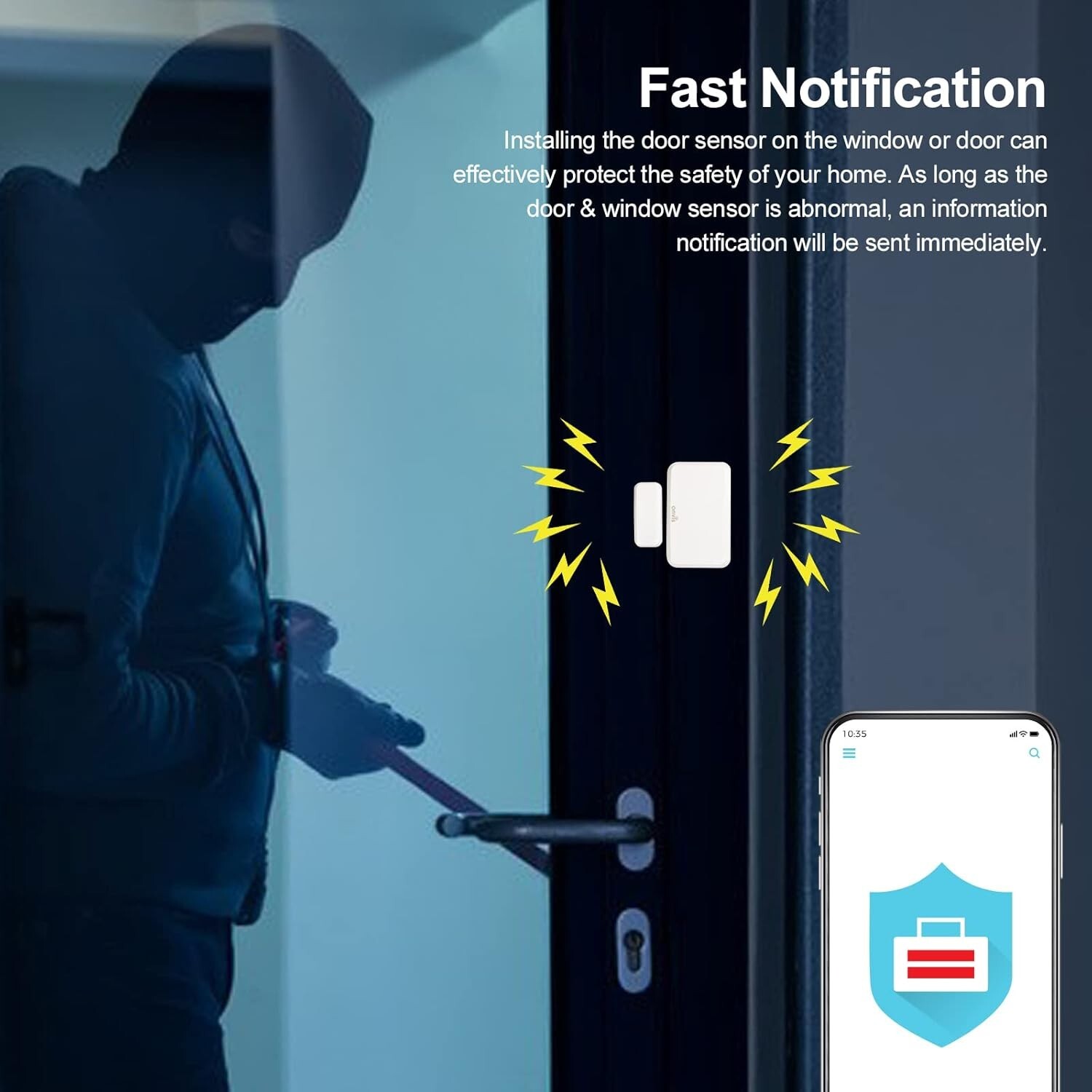 Onvis Thread-Enabled Door/Window Wireless Alarm Smart Sensor Apple Home 2 Pack
