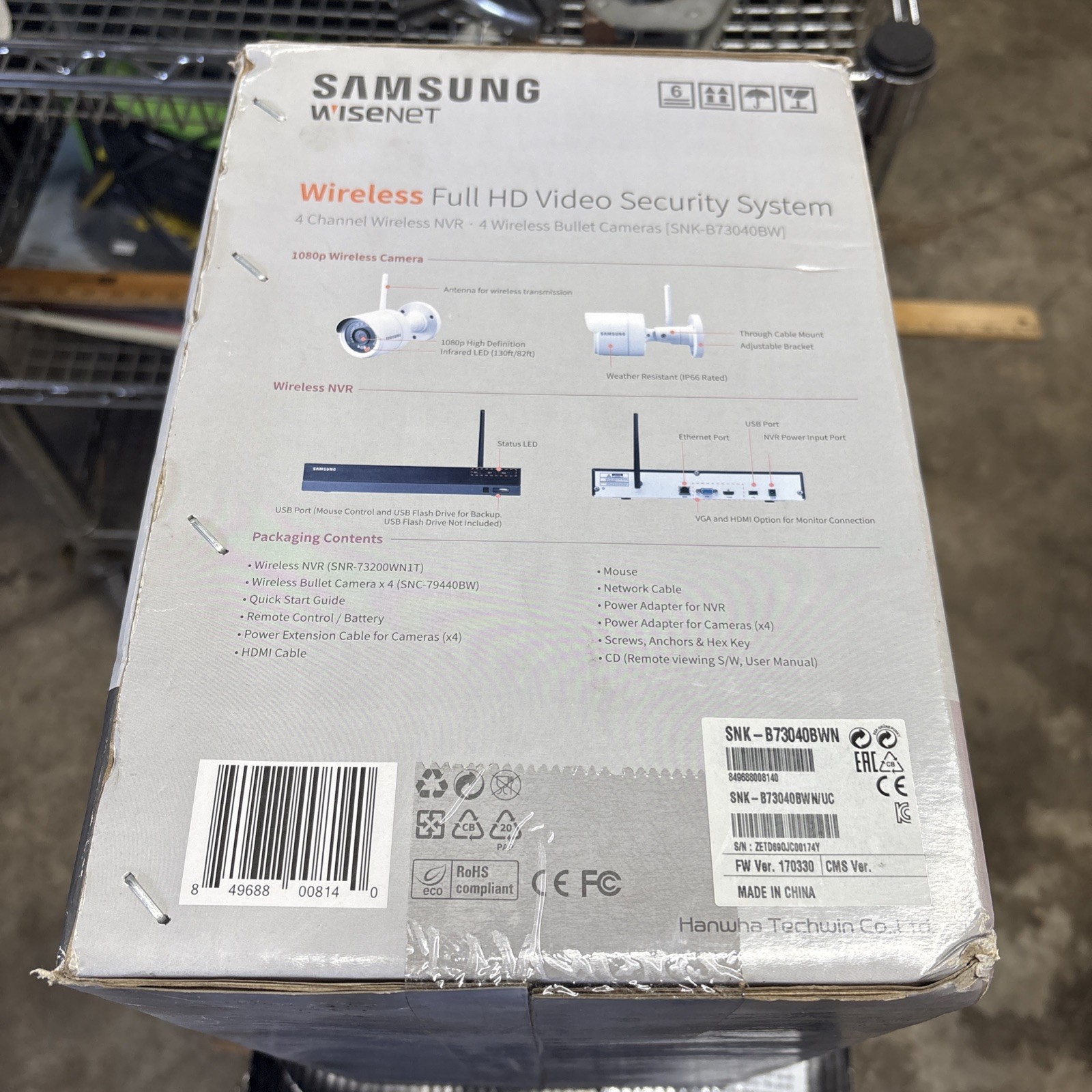 Samsung Wisenet SNK-B73040 Full HD Video Security System
