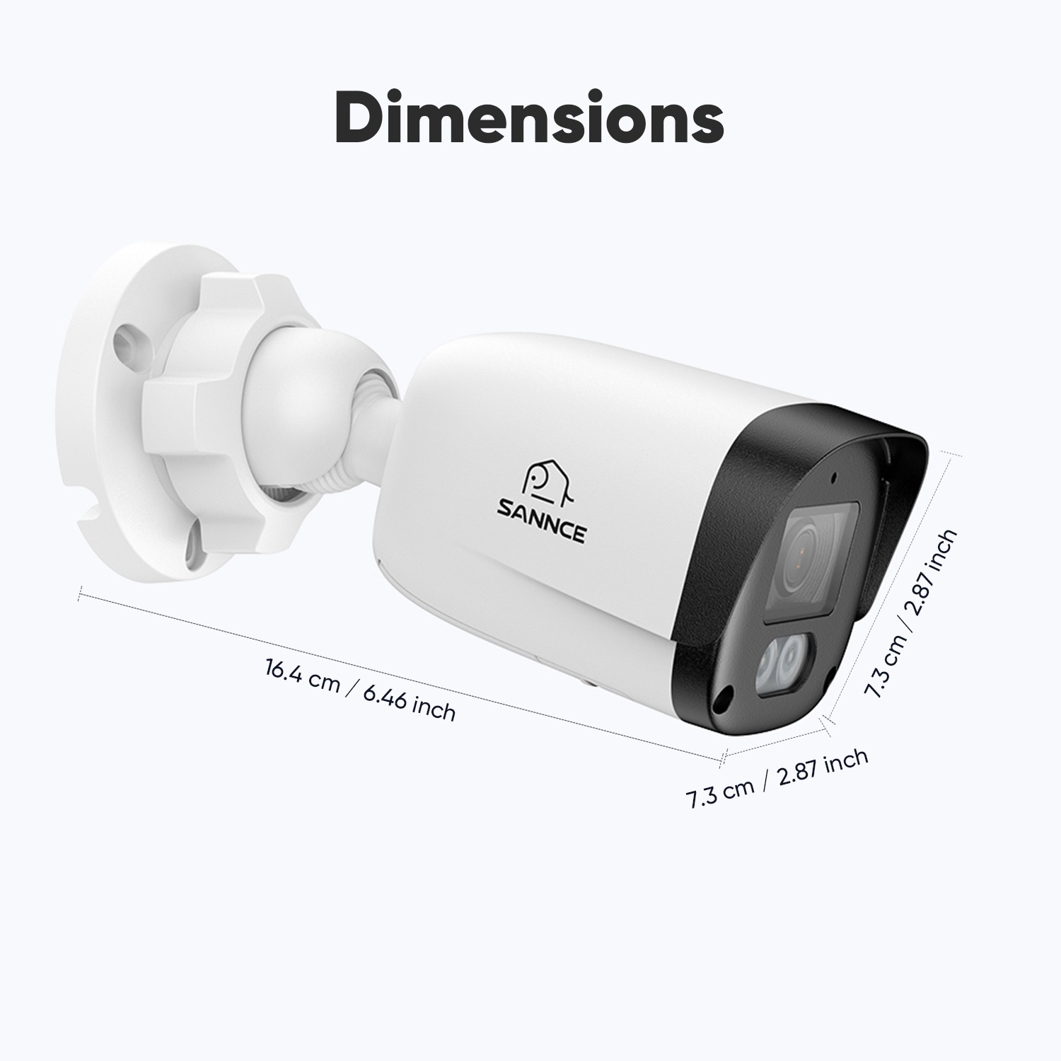 SANNCE 8MP PoE Security IP Camera Outdoor Two Way Audio Outdoor AI Night Vision