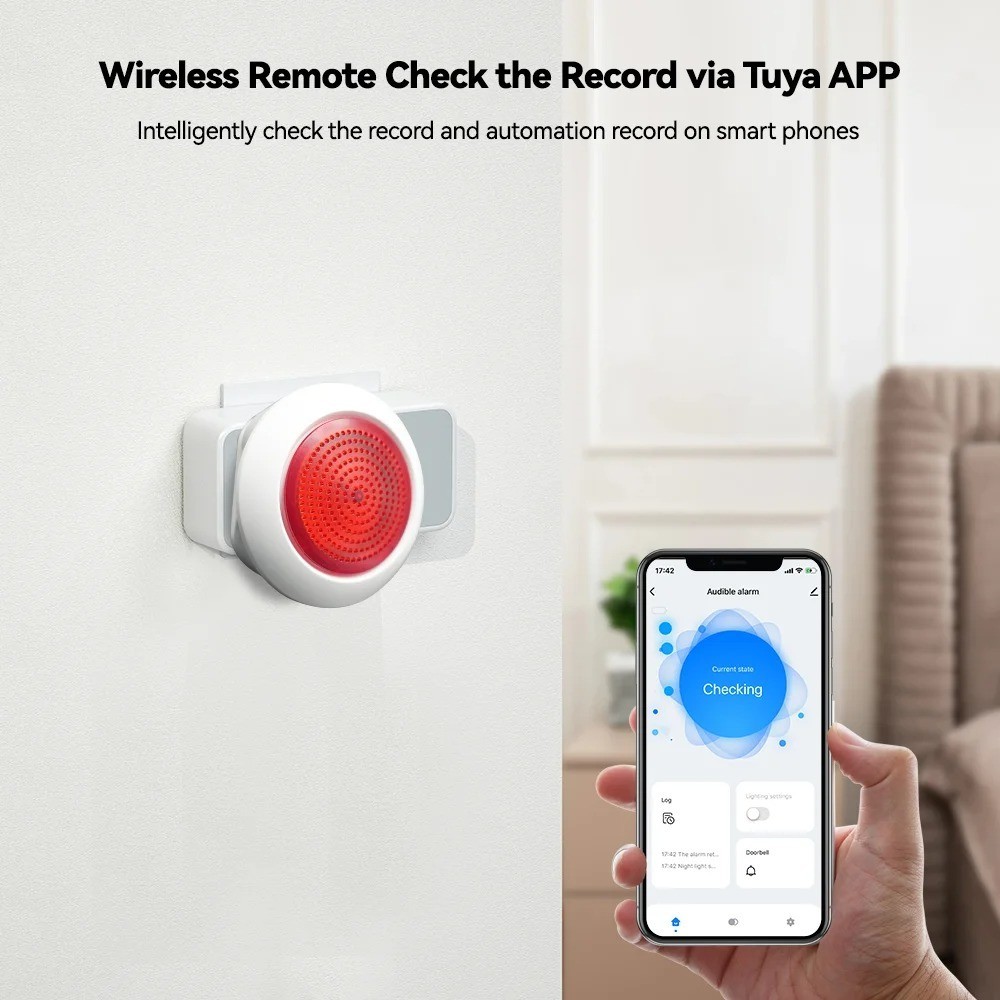 Meian Tuya 100dB Siren Alarm Wireless Sirena Alarma Linkage Security Protection