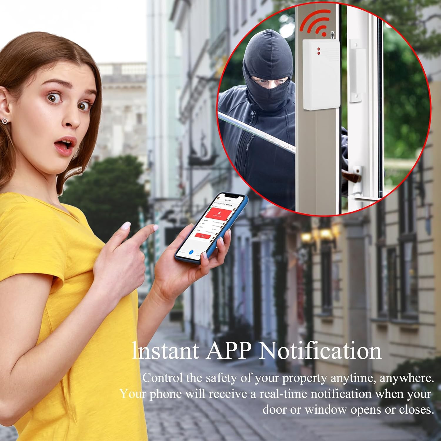 24Pcs Wireless DIY Home Burglar Alarm System, 4G Wifi GSM, No Monthly Fee,Home S