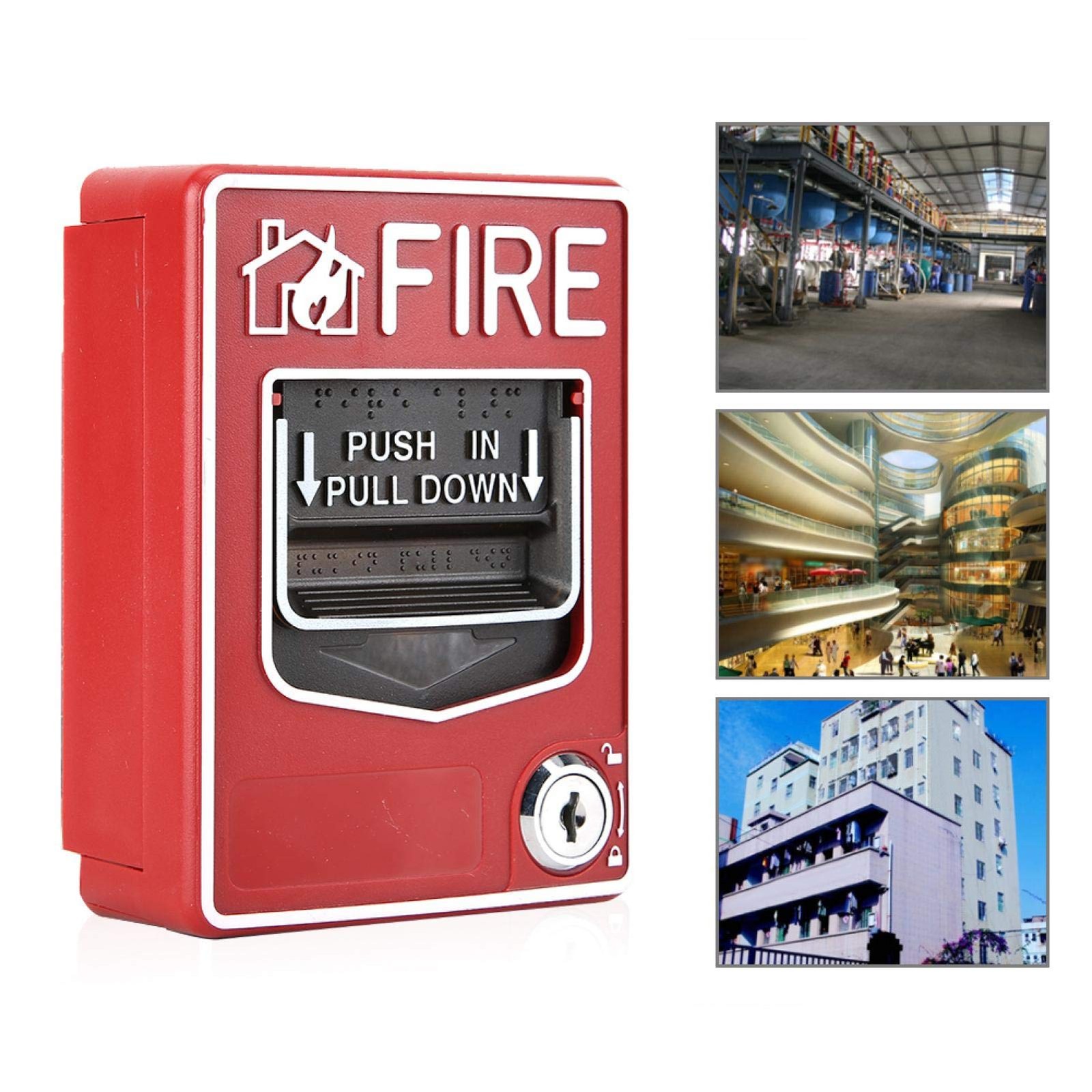 Fire Lite Alarms, Dual Action Manual Pull Station Fire Alarm Horn Siren Alarm…