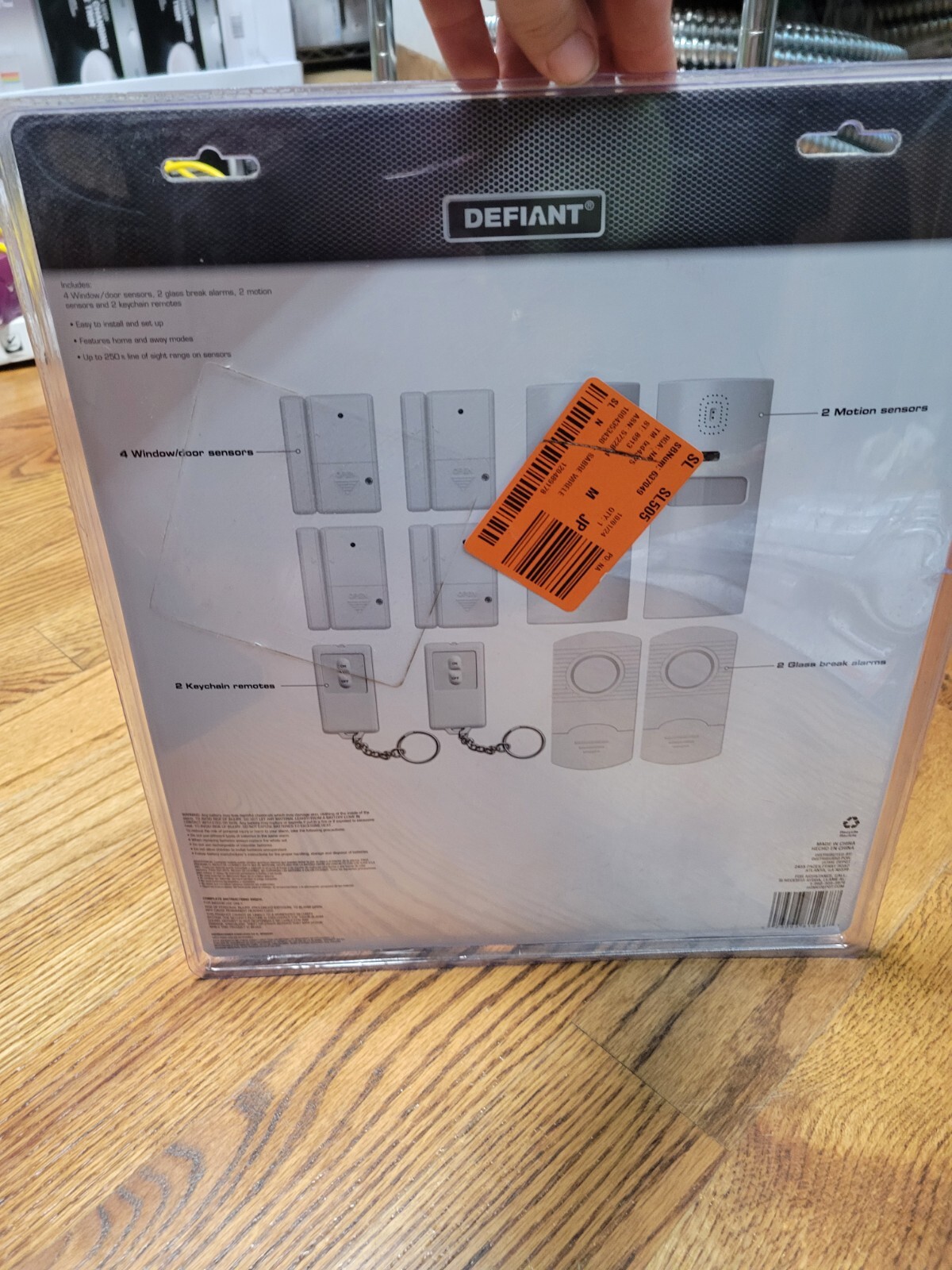 (1) New Defiant Wireless Home Protection System: 4 Window/door, 2 Motion, 2 Glas