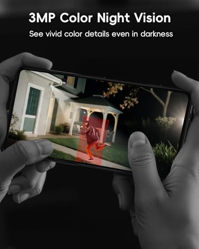 24/7 Recording Solar Security Cameras Wireless Outdoor, 9W 2.4GHz WiFi-1-Pack