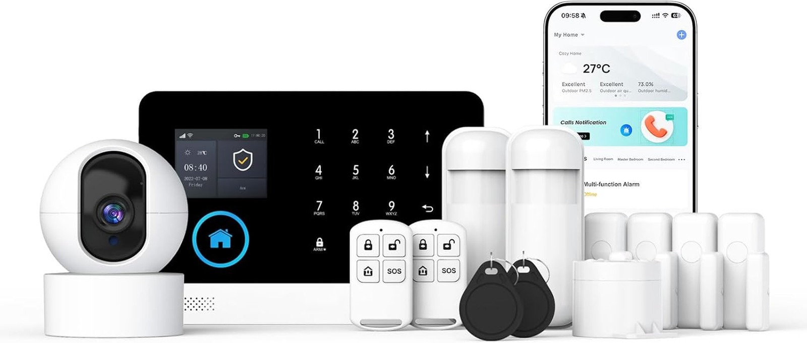 Alarm System for Home Security,4G Gsm/Wifi Wireless Home Alarm System with HD Ca