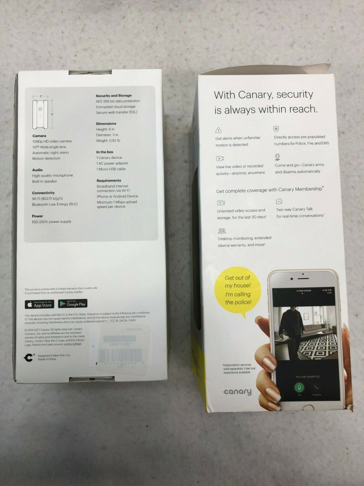 Canary CAN400USGR All-in-one Home Security Device For Parts ONLY – Activated