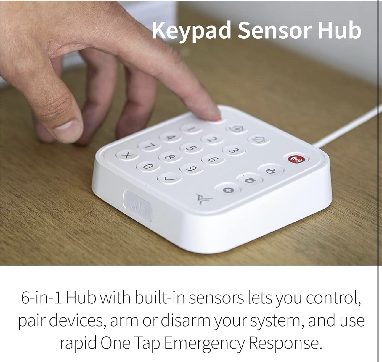 Arlo Home Security System – Wired Keypad Sensor Hub, (2) 8-in-1 Sensors,