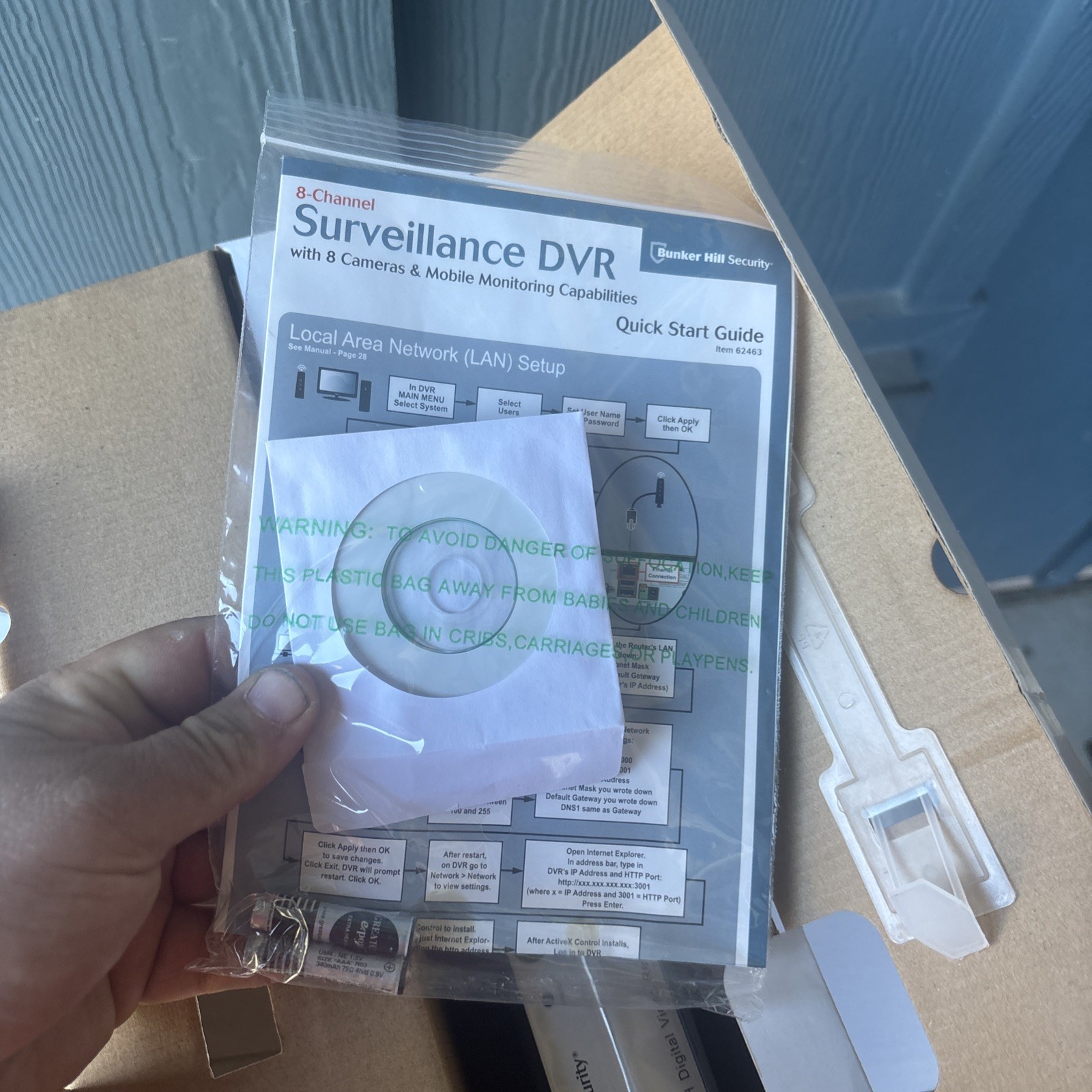 Bunker Hill 62463 Security System 500GB HD DVR 4 Cameras 8 Channel