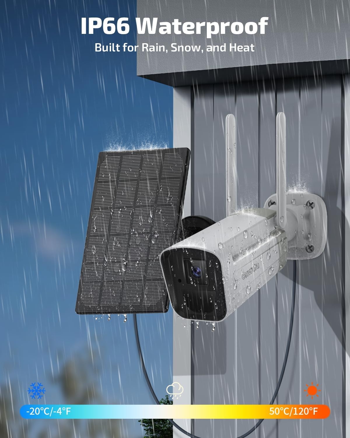OHWOAI Wireless, Solar, 4 MP Security System (4 Cameras & 1 TB HDD)