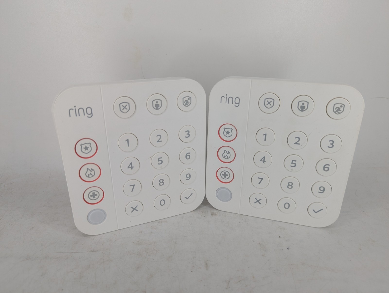 (Lot Of 2) Ring Alarm Keypad 2nd Generation 5AT2S7 W/ Mounts (UNTESTED No Cords)