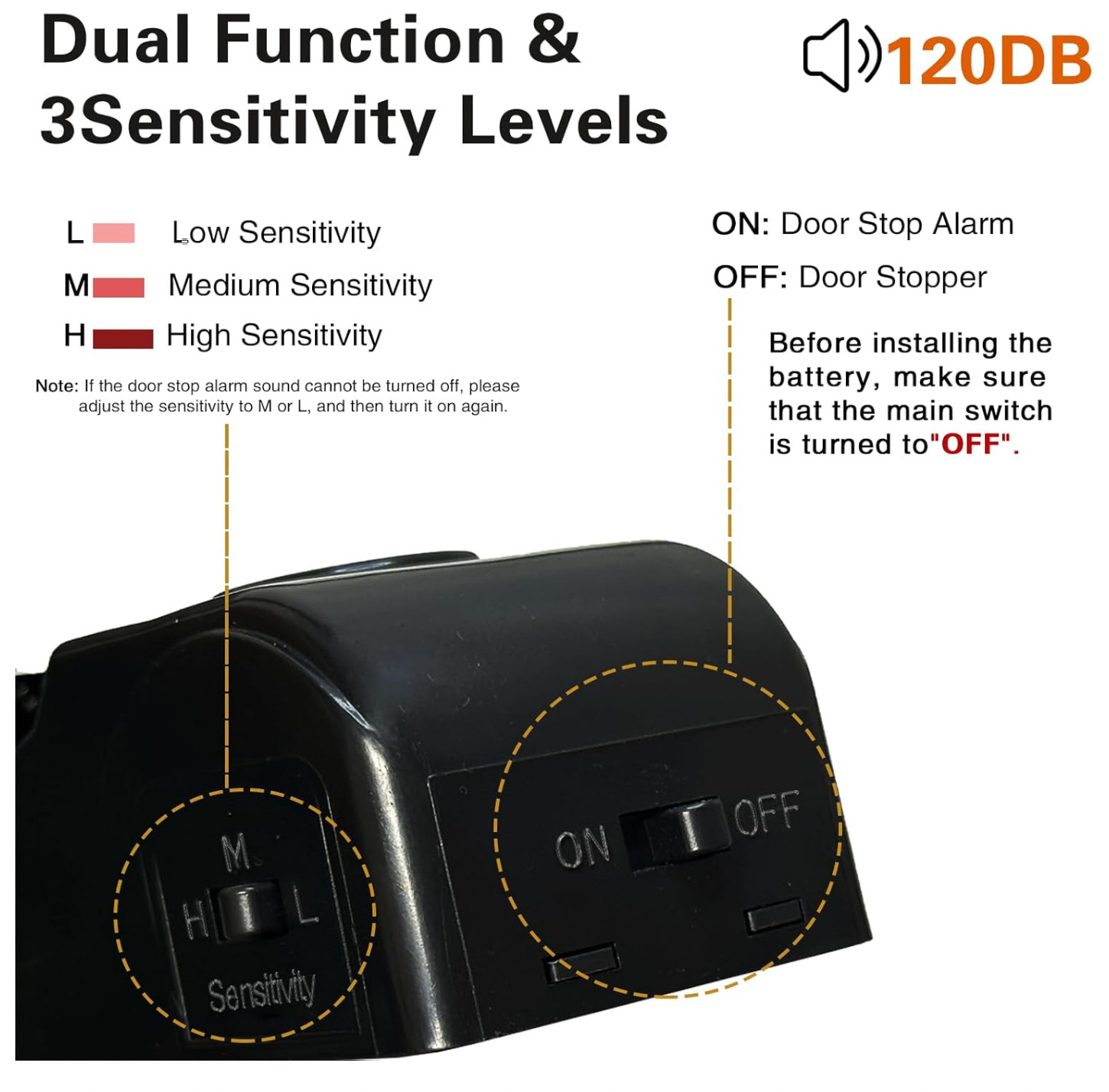 Set Of 2 Door Stop Alarm NEW IN BOX