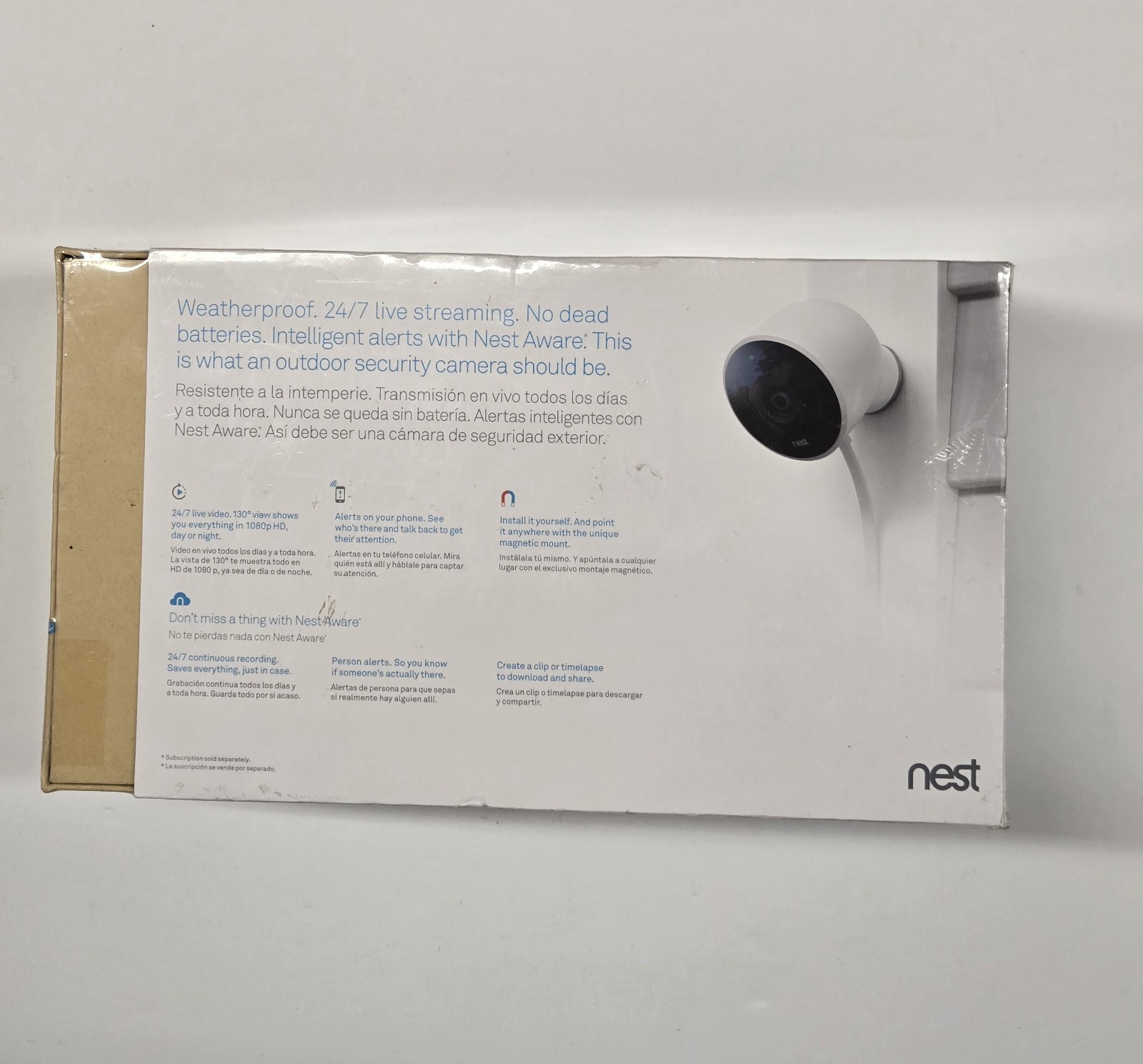NEW SEALED Google Nest Camera NC2400ES Outdoor Security Camera – 2 Pack