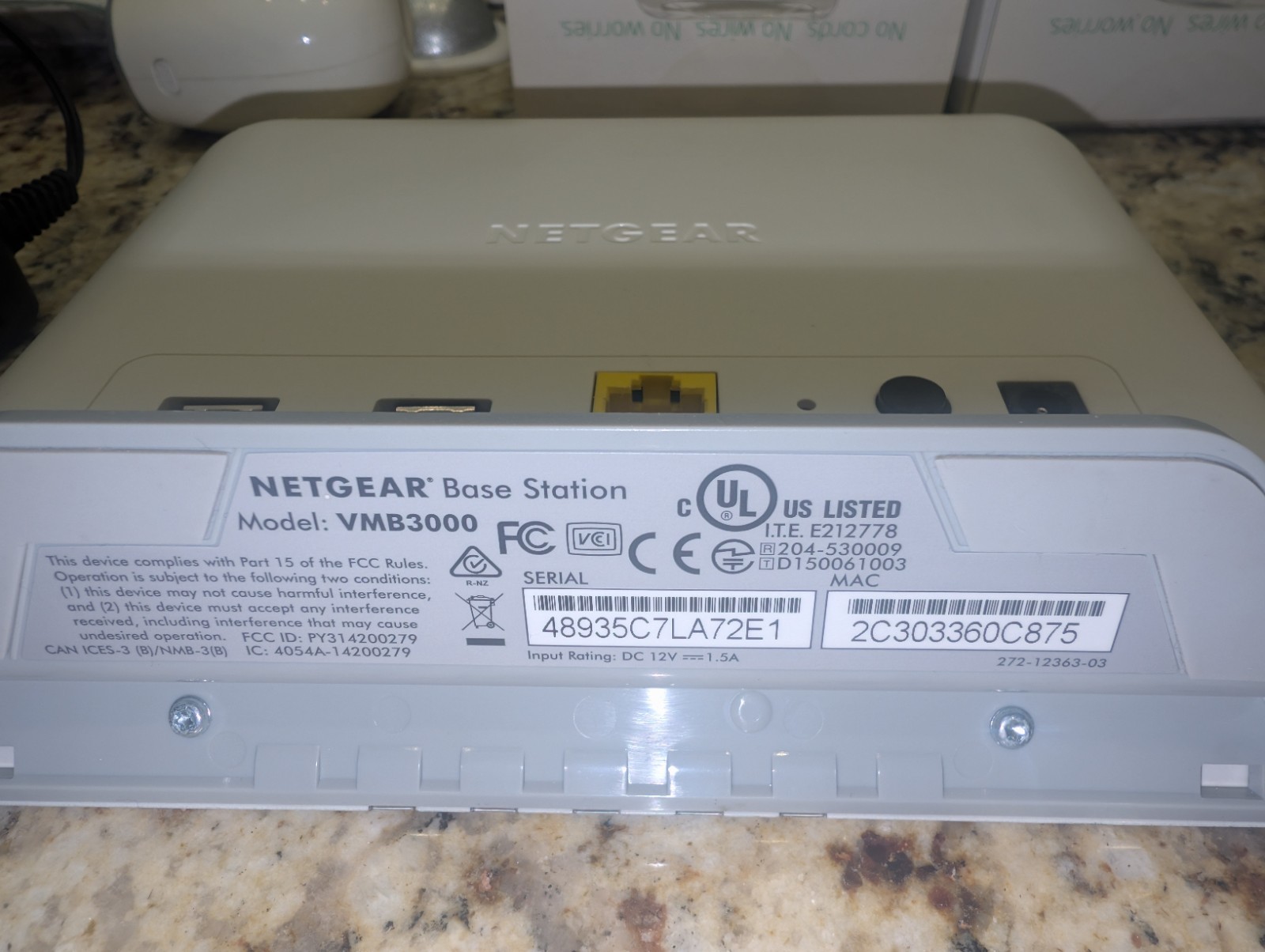 NETGEAR Arlo VMB3000 3 Cameras, Base Station, 12 Tenergy Batteries, Charger OEM