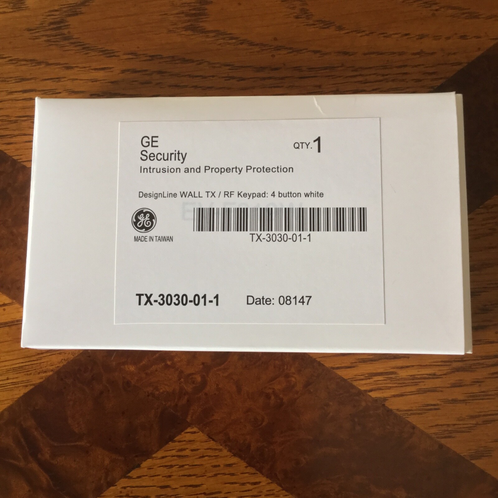Brand New GE TX-3030-01-1 DesignLine 4-Button Flat Wall Wireless Touchpad, Simon