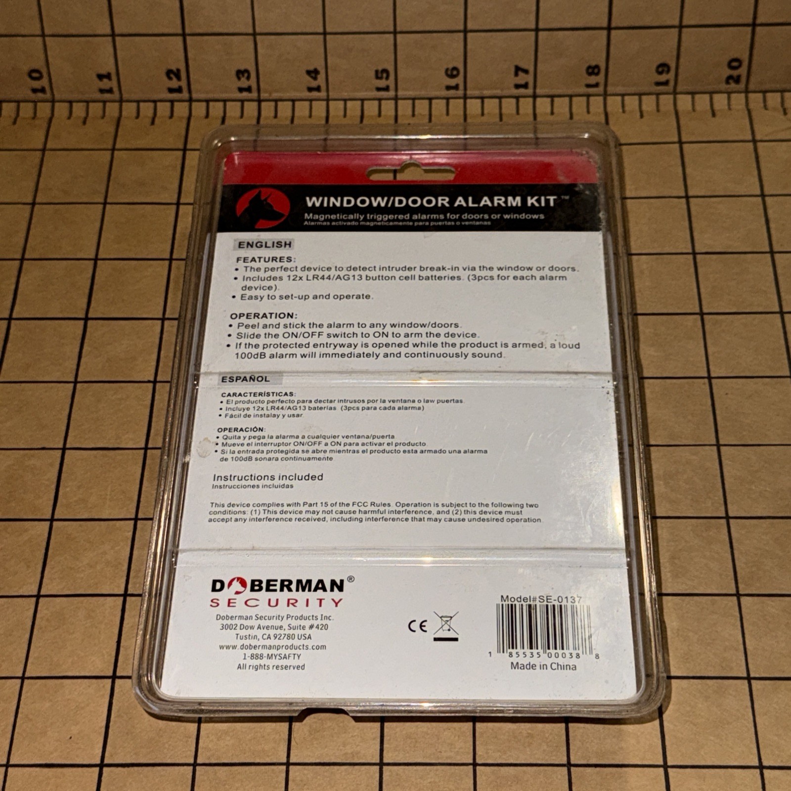 Doberman Security Window Door Alarm Kit Magnetically Triggered Alarm 4 Pack