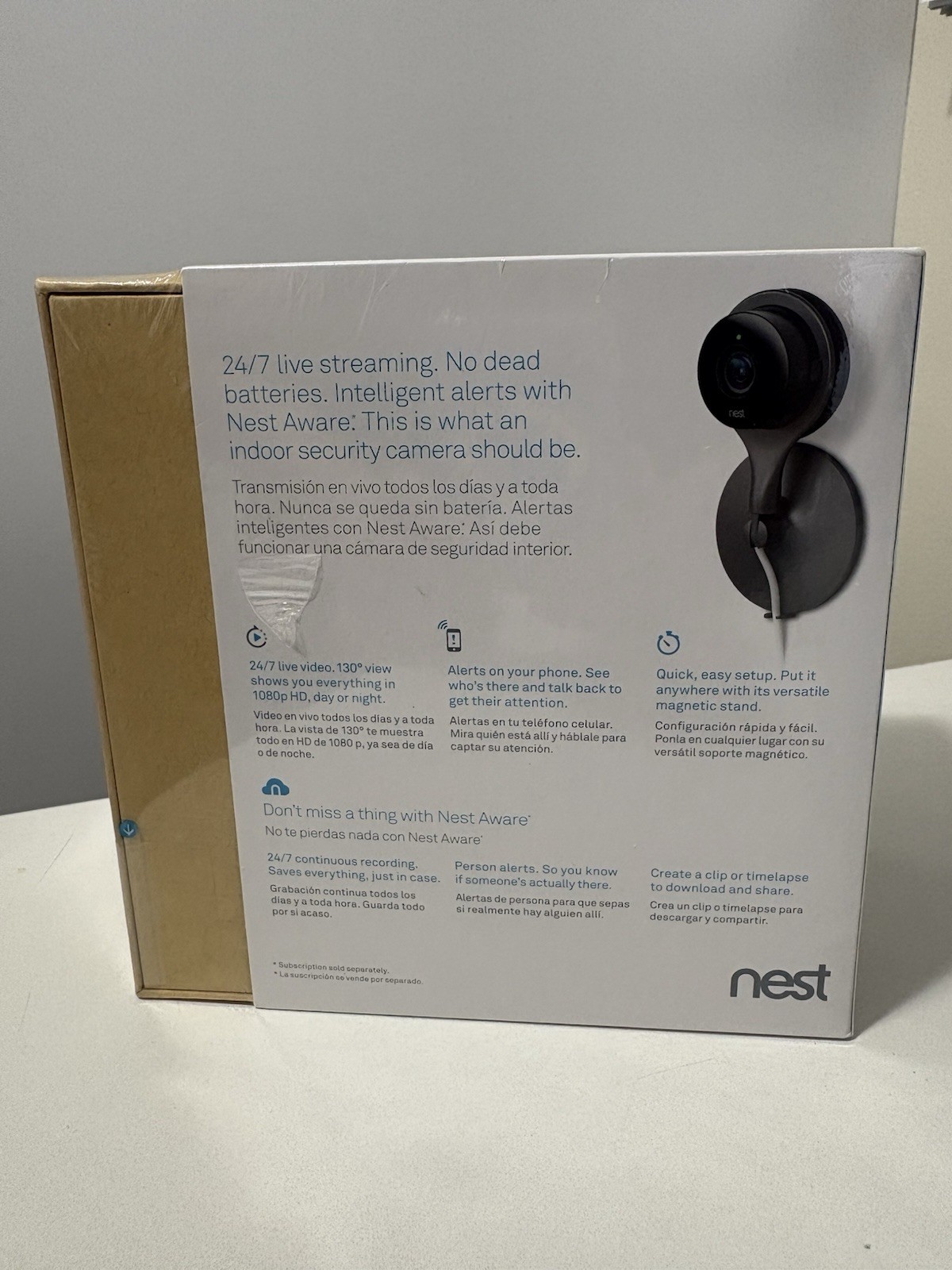 NEW Google Nest NC1102ES Cam Indoor Security Camera 1st Generation SEALED