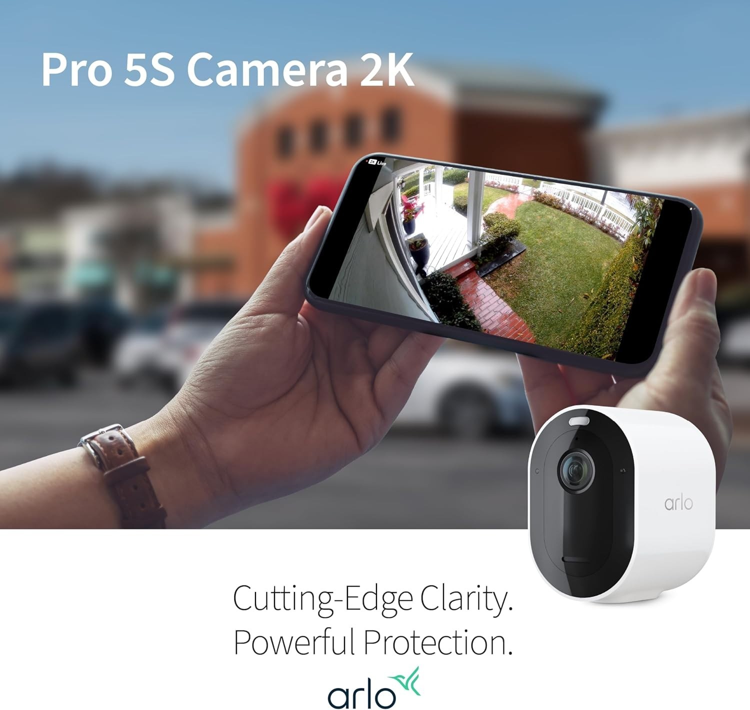 Arlo Pro 5S Spotlight Wireless Security Camera 2K HDR Dual-Band Wi-Fi – 3 Pack