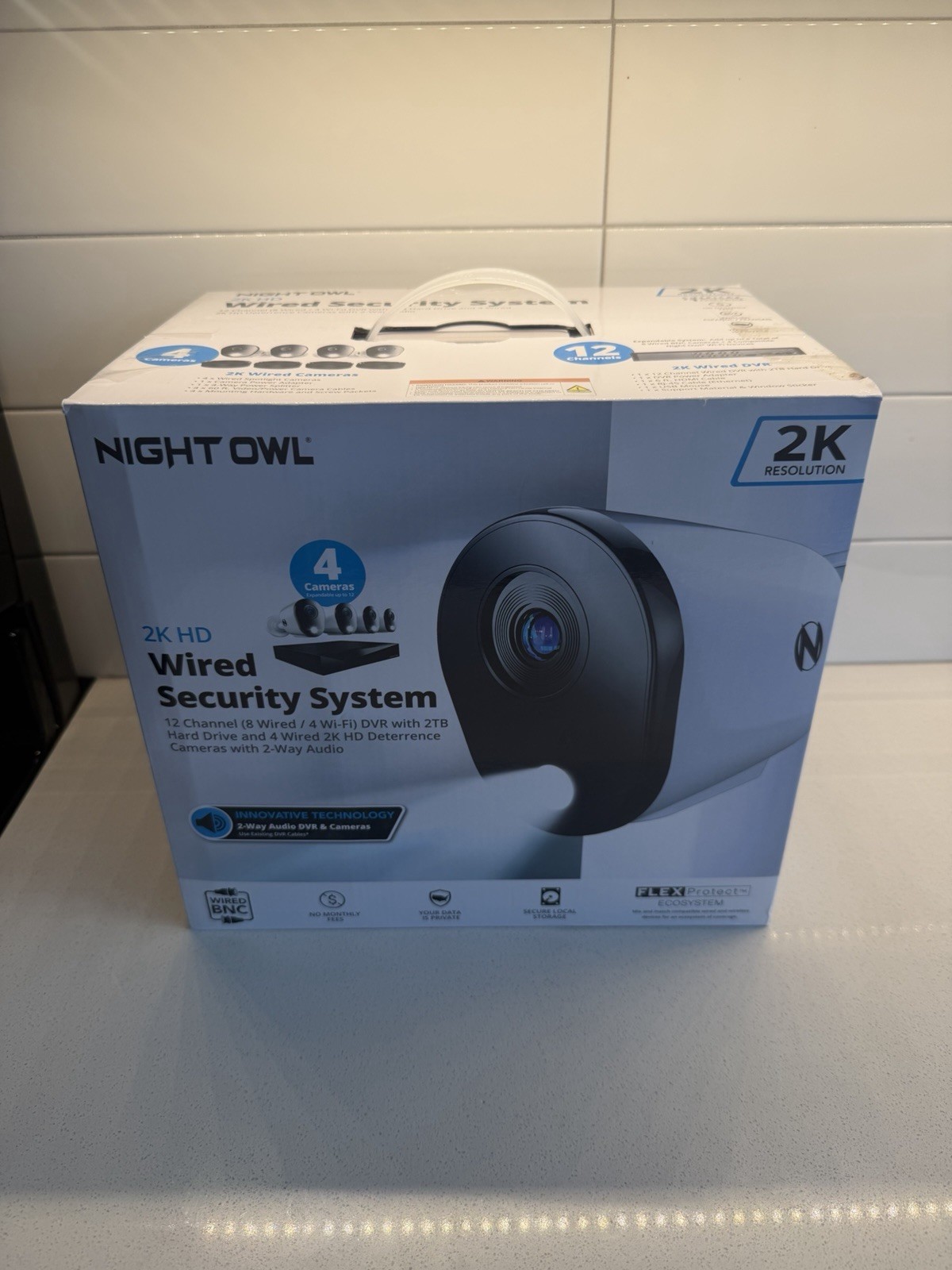 Night Owl 12-Channel 2K Wired DVR Security Camera System with 2 TB Hard Drive –