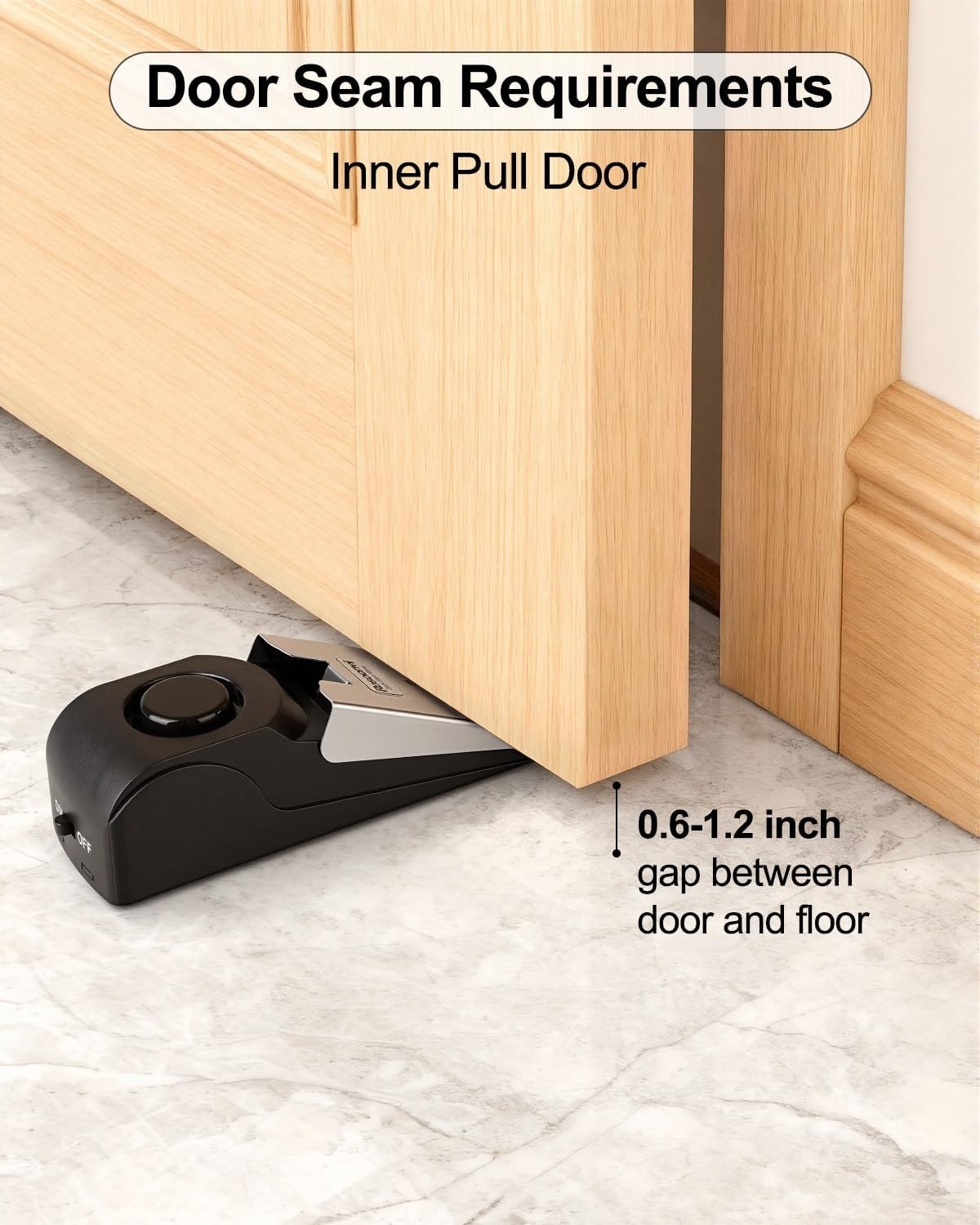 Portable 2-Pack Door Stopper & Alarm System – 120DB Security for Peace of Mind