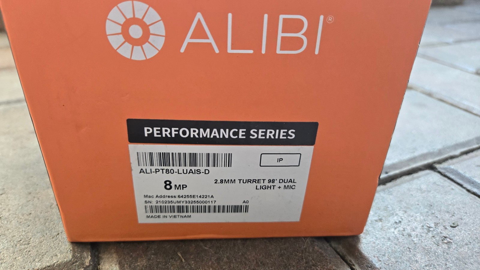 Alibi 4K 8MP Turret Camera ALI-PT80-LUAIS-D New