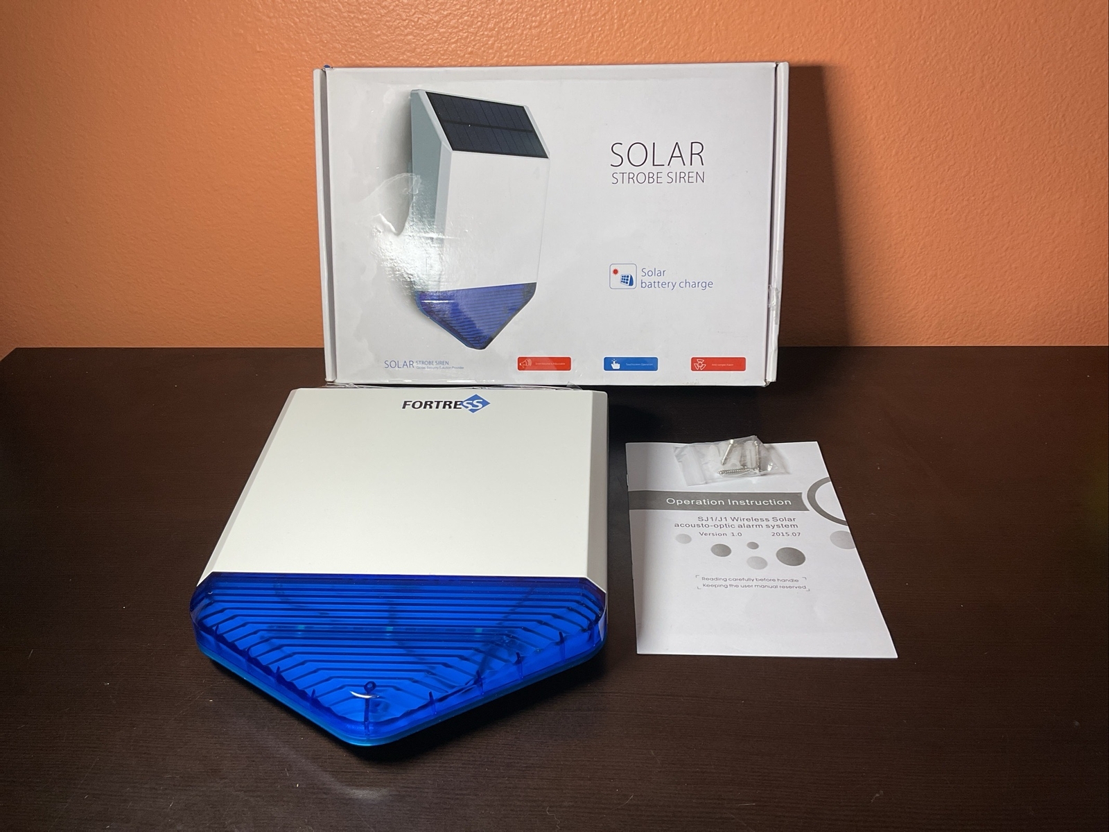 Solar Powered Wireless Outdoor Strobe Siren Fortress Total Security Alarm System