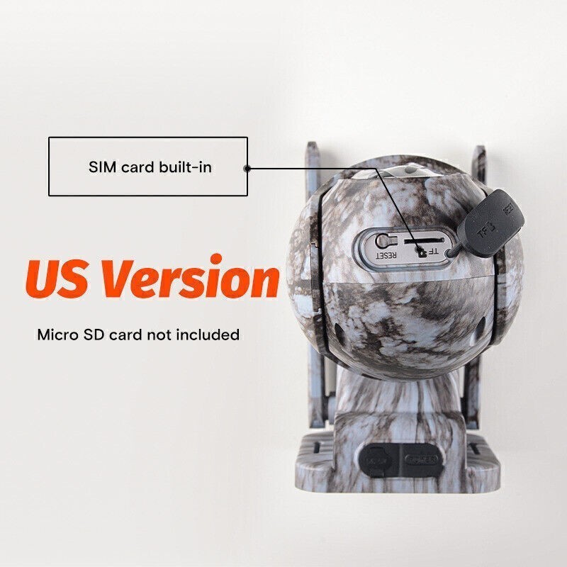 4G LTE Cellular Security Camera 2.5K Solar Instant Alert 10400mAh Live view