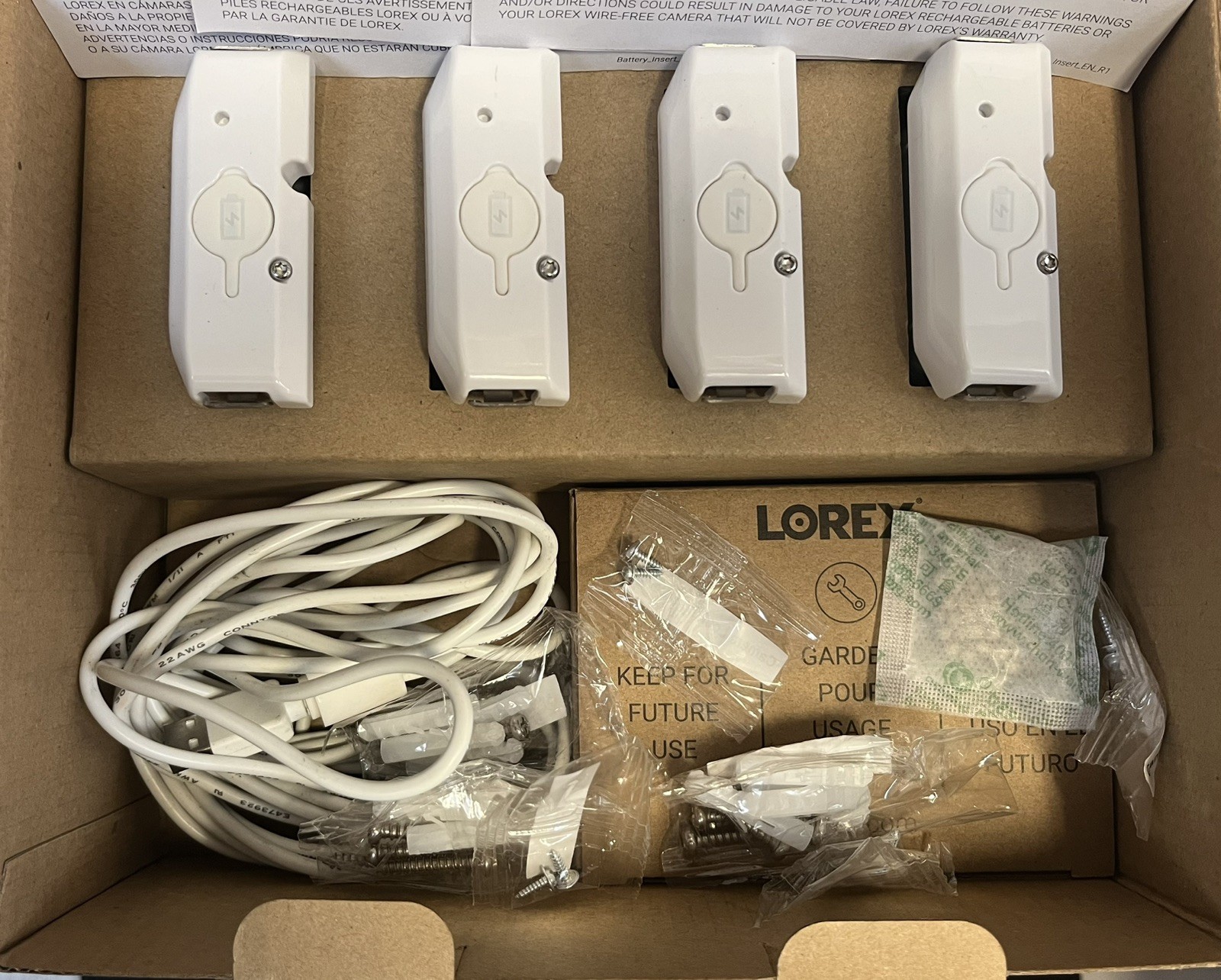 Lorex 2K 32GB NVR System with 4 Outdoor Battery Security Cameras FOR PARTS