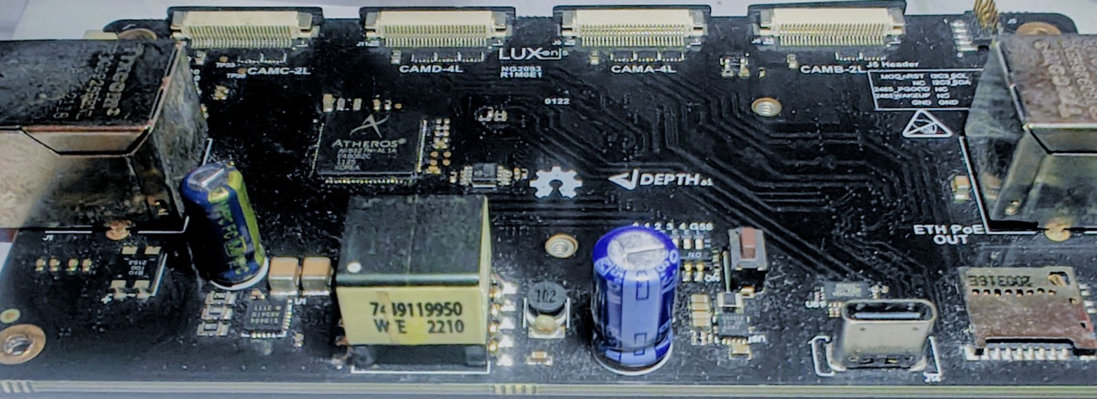 ​Luxonis OAK-FFC-4P POE AI Camera Development Baseboard | RVC2 DepthAI OPEN BOX
