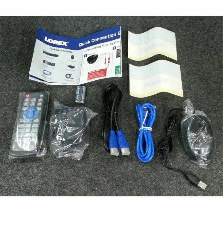 LOREX 4K HD 8 CHANNEL SECURITY SYSTEM W/ 2 TB DVR 4 Bullet Cameras Supplied