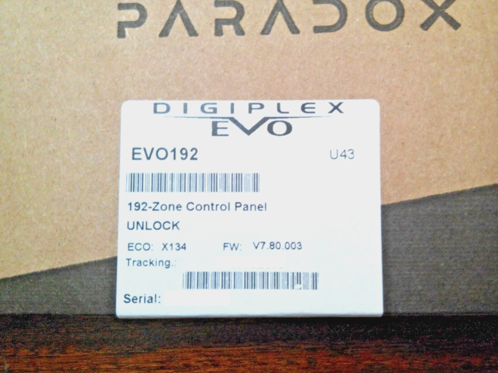 Paradox EVO192 V7.8 or higher 192 Zone Control Panel Security Alarm System