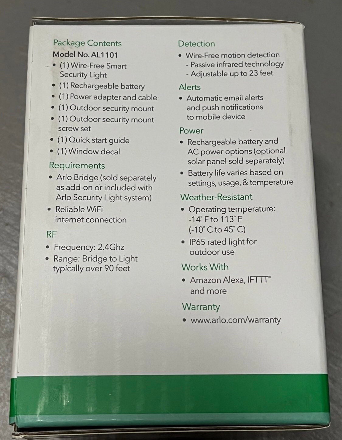 ARLO SMART HOME SECURITY WIRELESS LIGHT SET AL1101-100NAS 2 PACK NEW BEST OFFER!