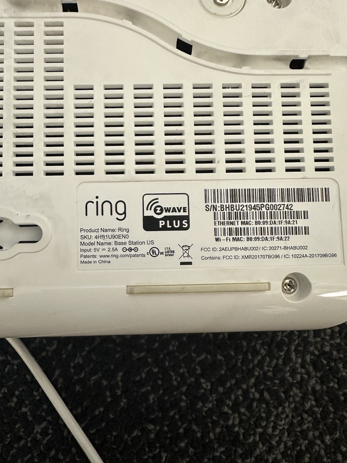Ring Alarm Base Gen-2 4HB1U9-0EN0 & Keypad 5AT2S7 !!