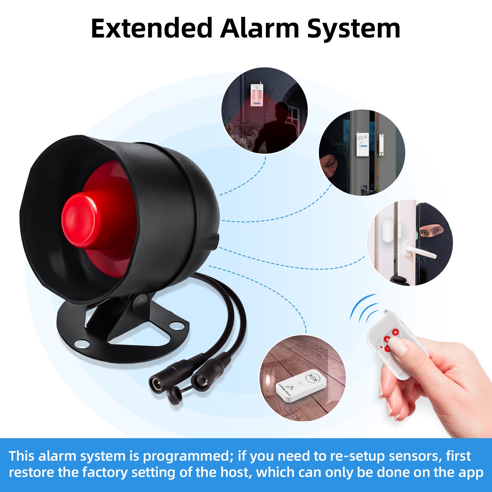 KERUI Alarm Standalone Home Security System Garage Detect Anti-theft Loud Alert