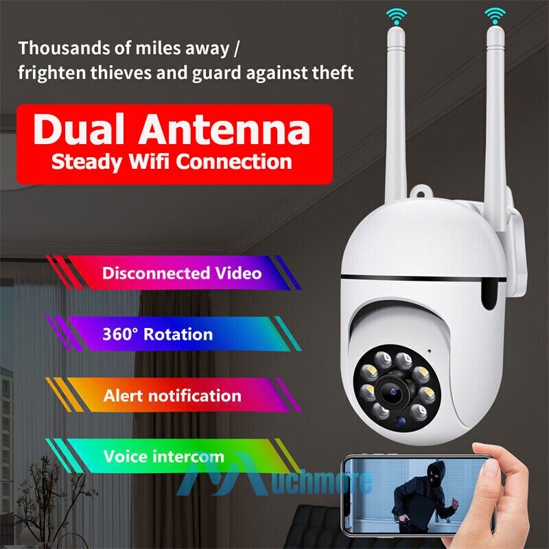 2MP 1080P HD Wifi IP Camera Pan/Tilt Outdoor Home Smart CCTV Night Vision IR Cam
