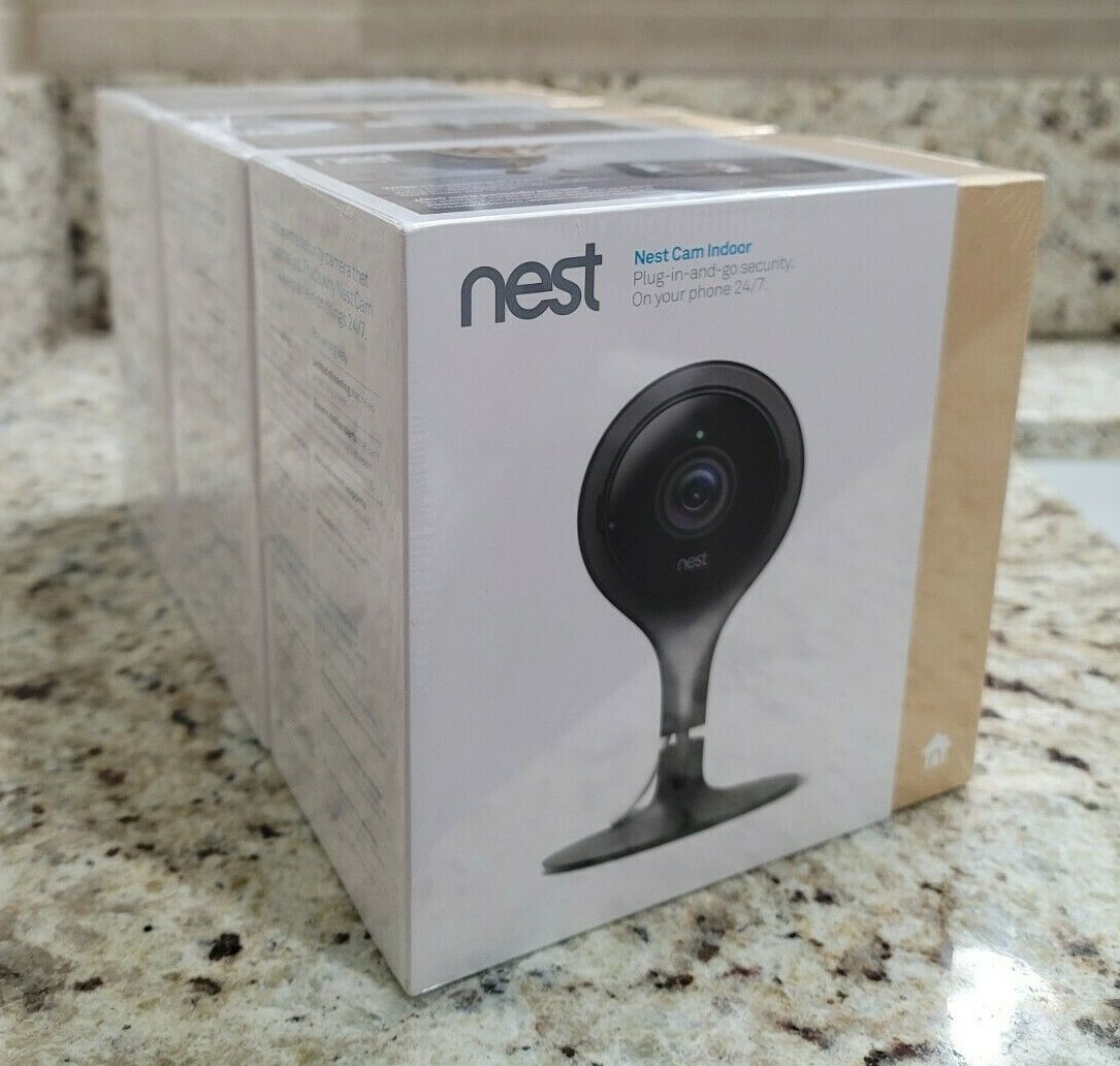 NEST Cam Indoor Smart Security Camera (3 Pack) Model NC1104US – Sealed NEW